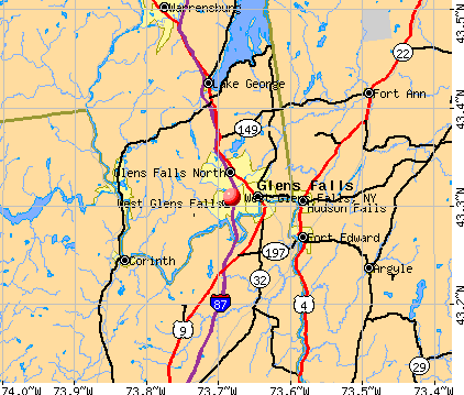 West Glens Falls, NY map
