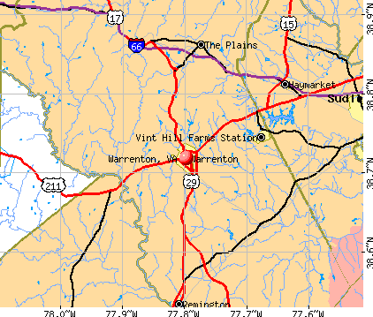 Warrenton, VA map