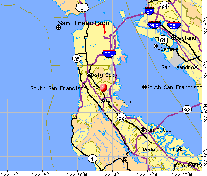 South San Francisco, CA map
