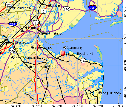 Union Beach, NJ map