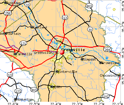 Greenville, NC map