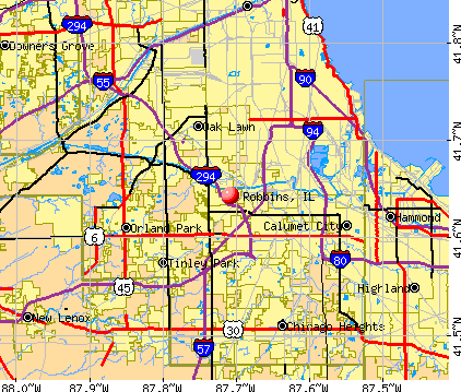 Robbins, IL map