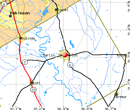 Marlin, TX map