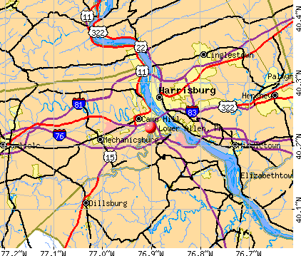 Lower Allen, PA map