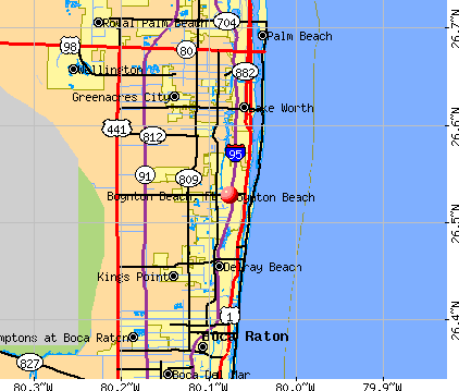 Boynton Beach, FL map
