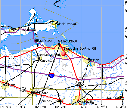 Sandusky South, OH map