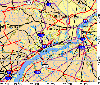Prospect Park, PA map