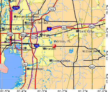 Valrico, FL map