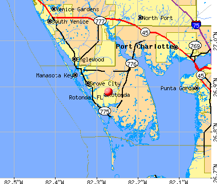 Rotonda, FL map