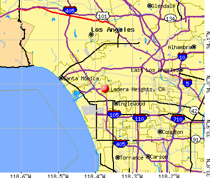 Ladera Heights, CA map