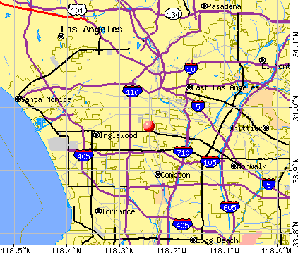 Florence-Graham, CA map