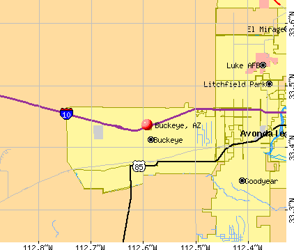 Buckeye, AZ map