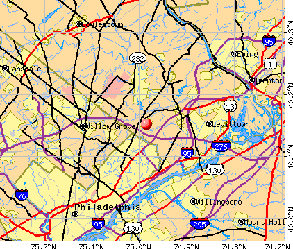 Feasterville-Trevose, PA map