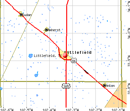 Littlefield, TX map