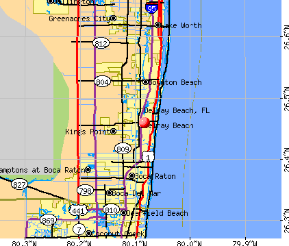 Delray Beach, FL map