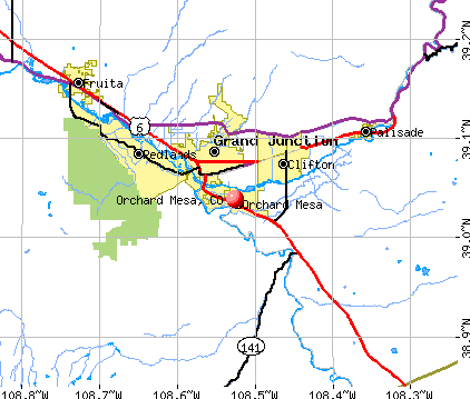 Orchard Mesa, CO map