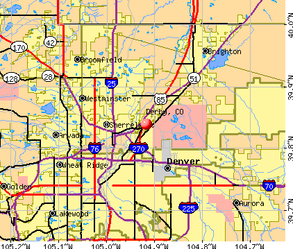 Derby, CO map