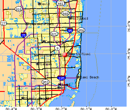 North Miami, FL map
