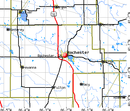 Rochester, IN map