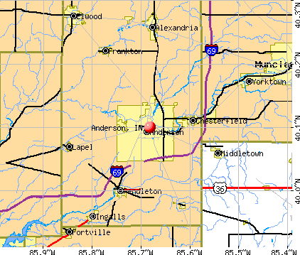 Anderson, IN map