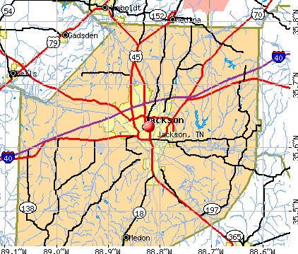 Jackson, TN map