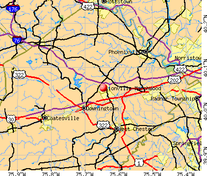 Lionville-Marchwood, PA map