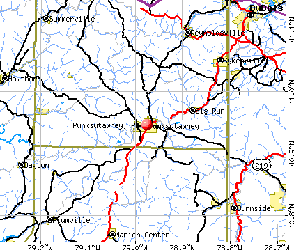 Punxsutawney, PA map