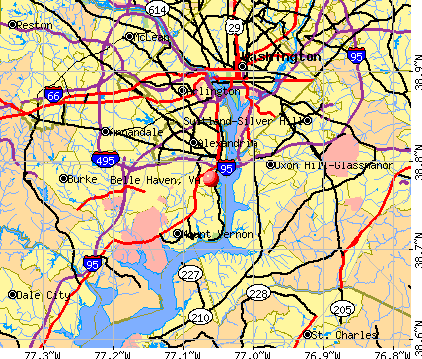 Belle Haven, VA map