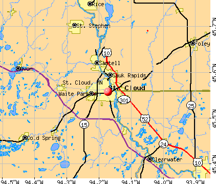 St. Cloud Map, Minnesota