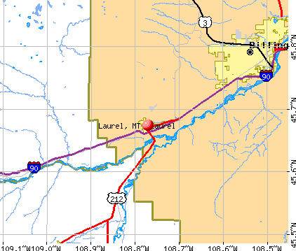 Laurel, MT map