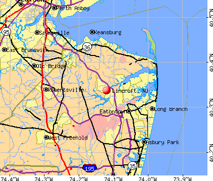 Lincroft, NJ map