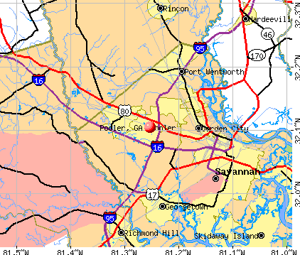 Pooler, GA map