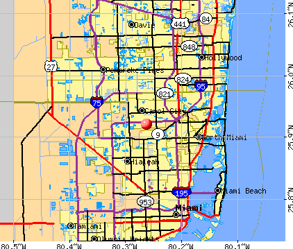Opa-locka North, FL map
