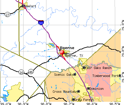 Boerne, TX map