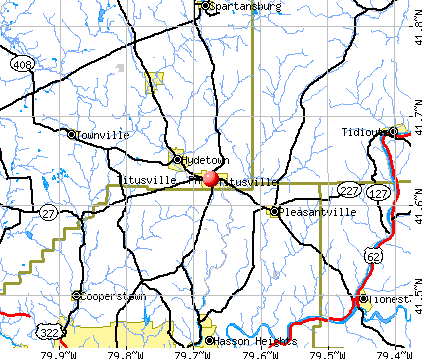 Titusville, PA map