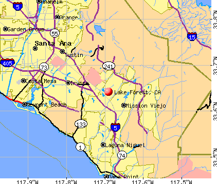 Lake Forest, CA map