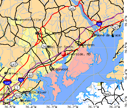 Riverside, MD map