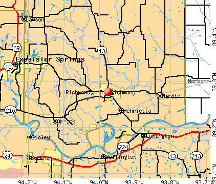 Richmond, MO map