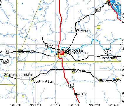 Maquoketa, IA map