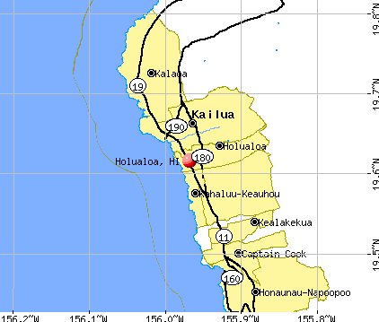 Holualoa, HI map