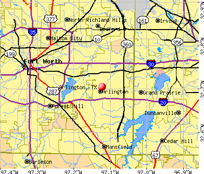 Arlington, TX map