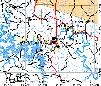 Branson, MO map