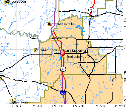 Scottsburg, IN map