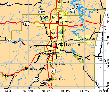 Fayetteville, AR map
