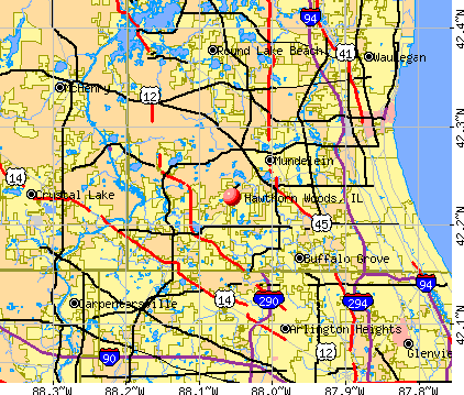 Hawthorn Woods, IL map