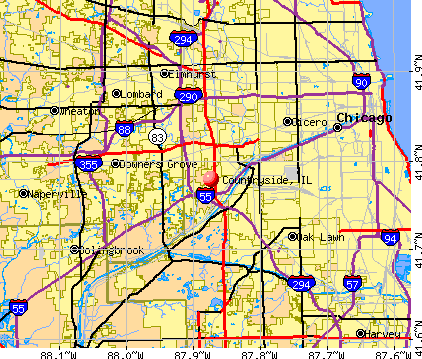 Countryside, IL map