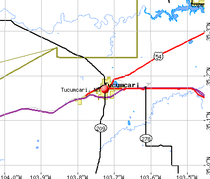Tucumcari, NM map