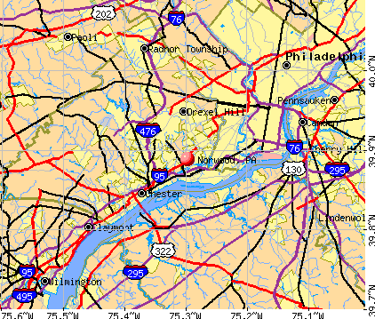 Norwood, PA map