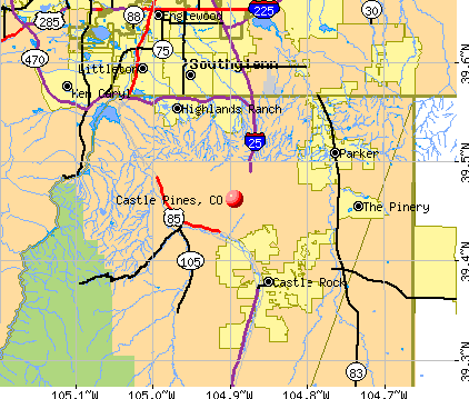 Castle Pines, CO map