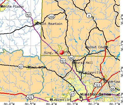 King, NC map